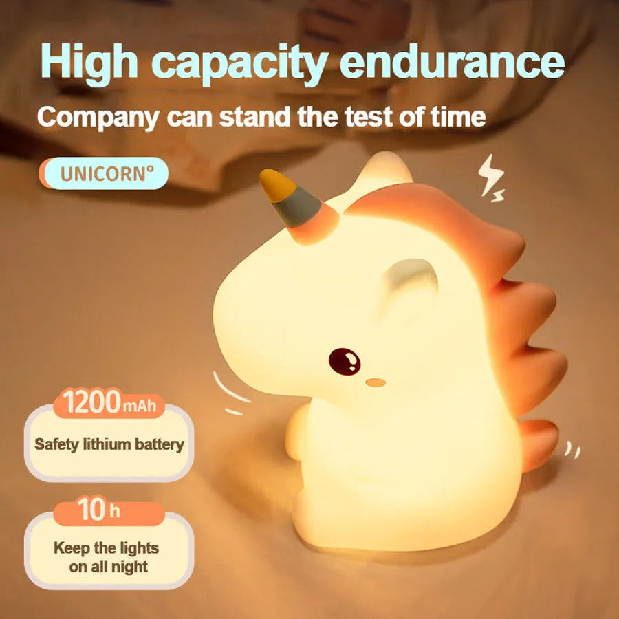 Unicorn Cute Kawaii LED Night Light Lamp Bedroom Decor