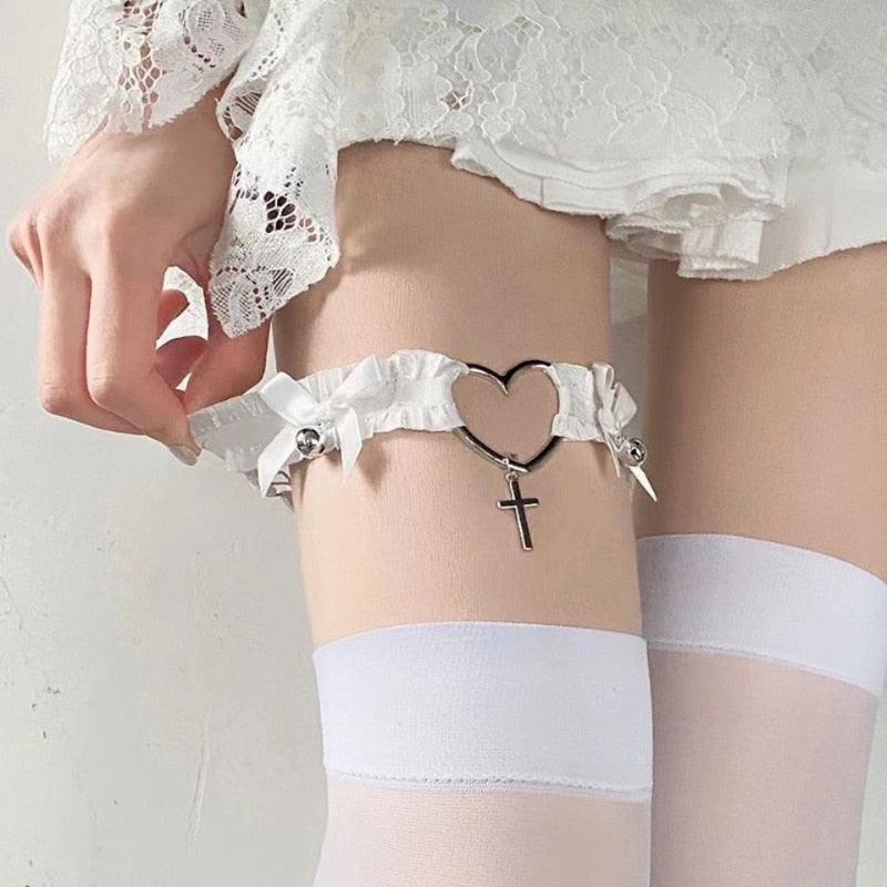 Gothic Leg Heart Harajuku Kawaii Garter / Choker