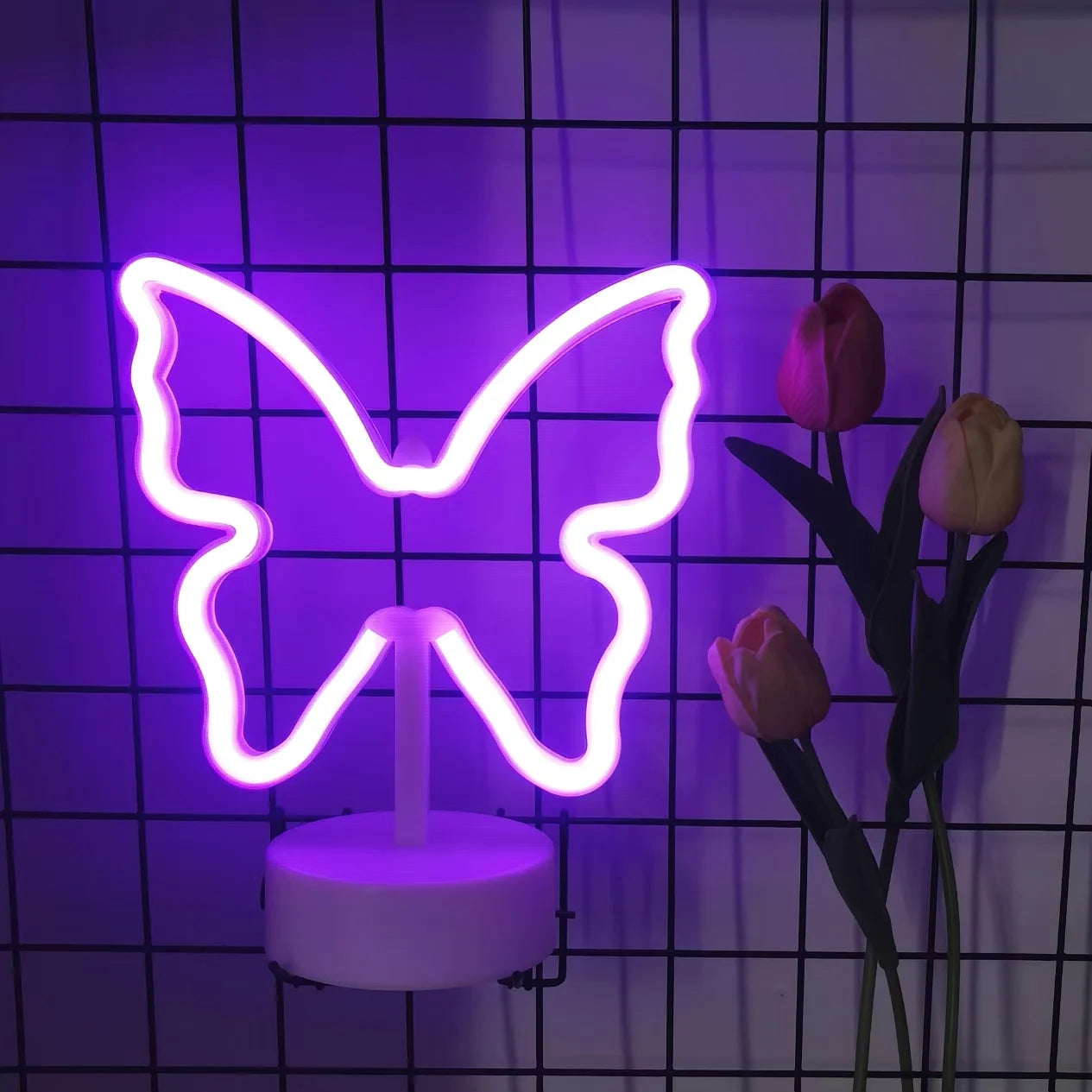 Colorful Desktop Butterfly Neon Light