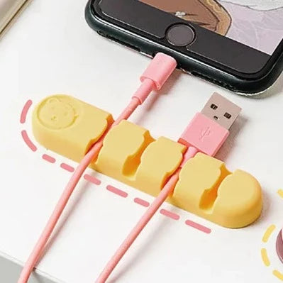 Pastel, Black or White Modern Cable Holder Organizer for Gaming Desktop