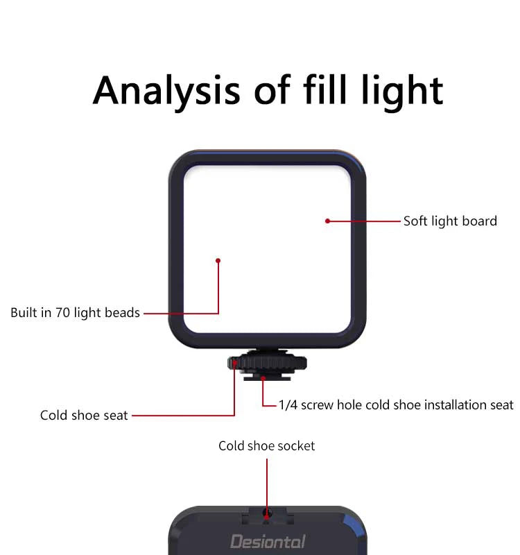 LED Mini RGB Camera Hot Boot Fill Light