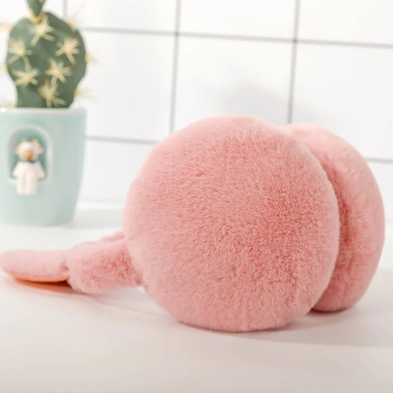 Winter Warm Cute & Cozy Plush Glitter Cat Ear Muff Warmers Headband