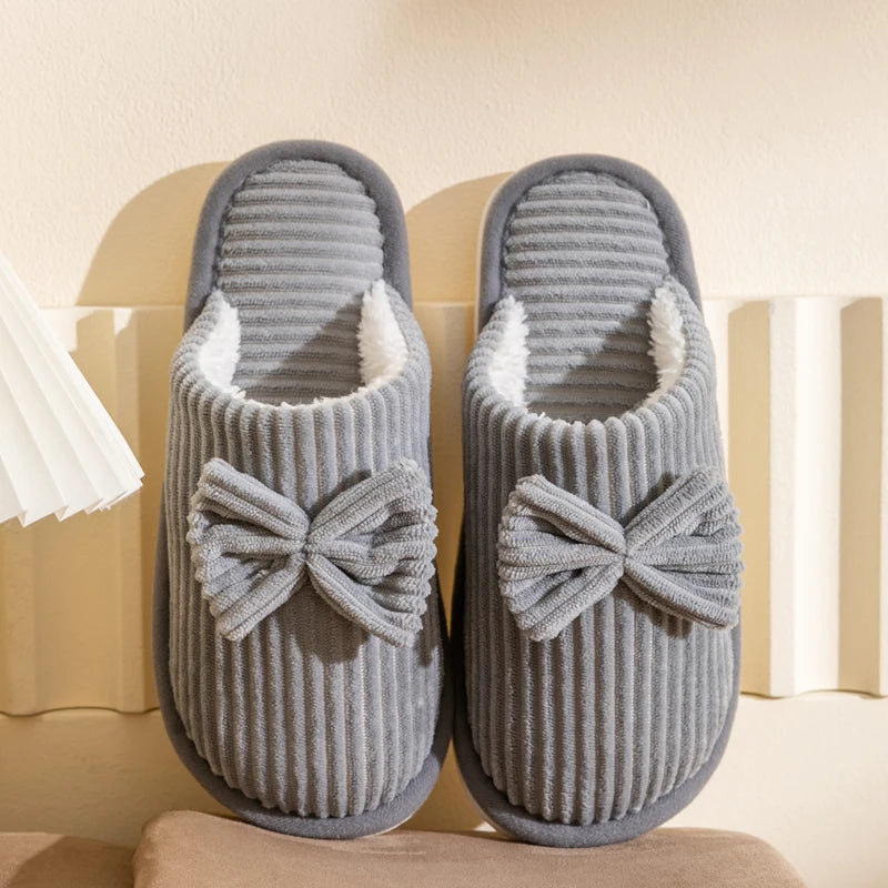 Cosy Bow Soft Slippers