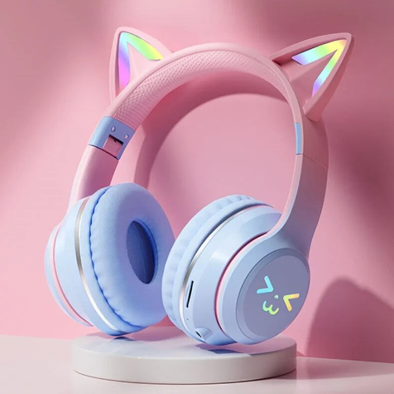 Cat Wireless RGB Light Up Headset with Microphone in Various Colours