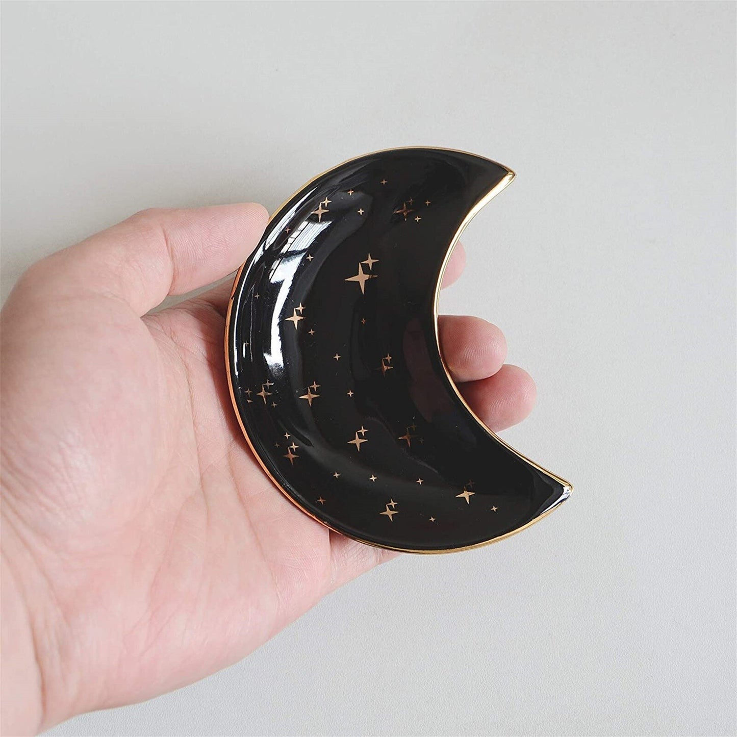 Ceramic Moon Shape Jewelry Dish Trinket Tray