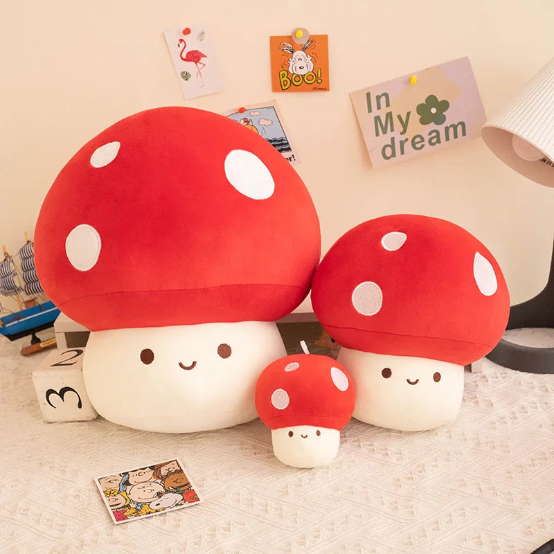 Colorful Cozy Pastel Mushroom Plushie Toy