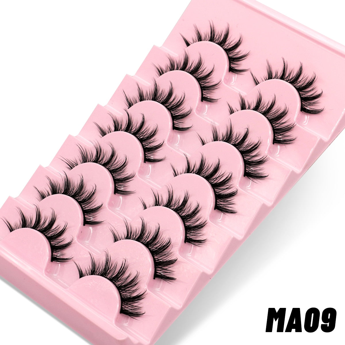 7 Pairs False Eyelashes - Natural Fluffy & Soft, Various Styles