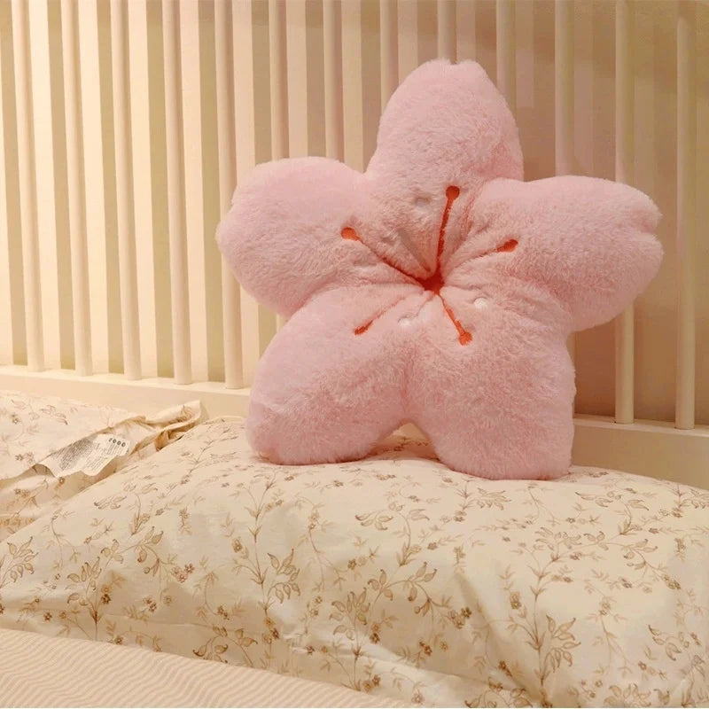 Pink Blossom Pillow Cushion for Bedroom, Living Room, Game Room