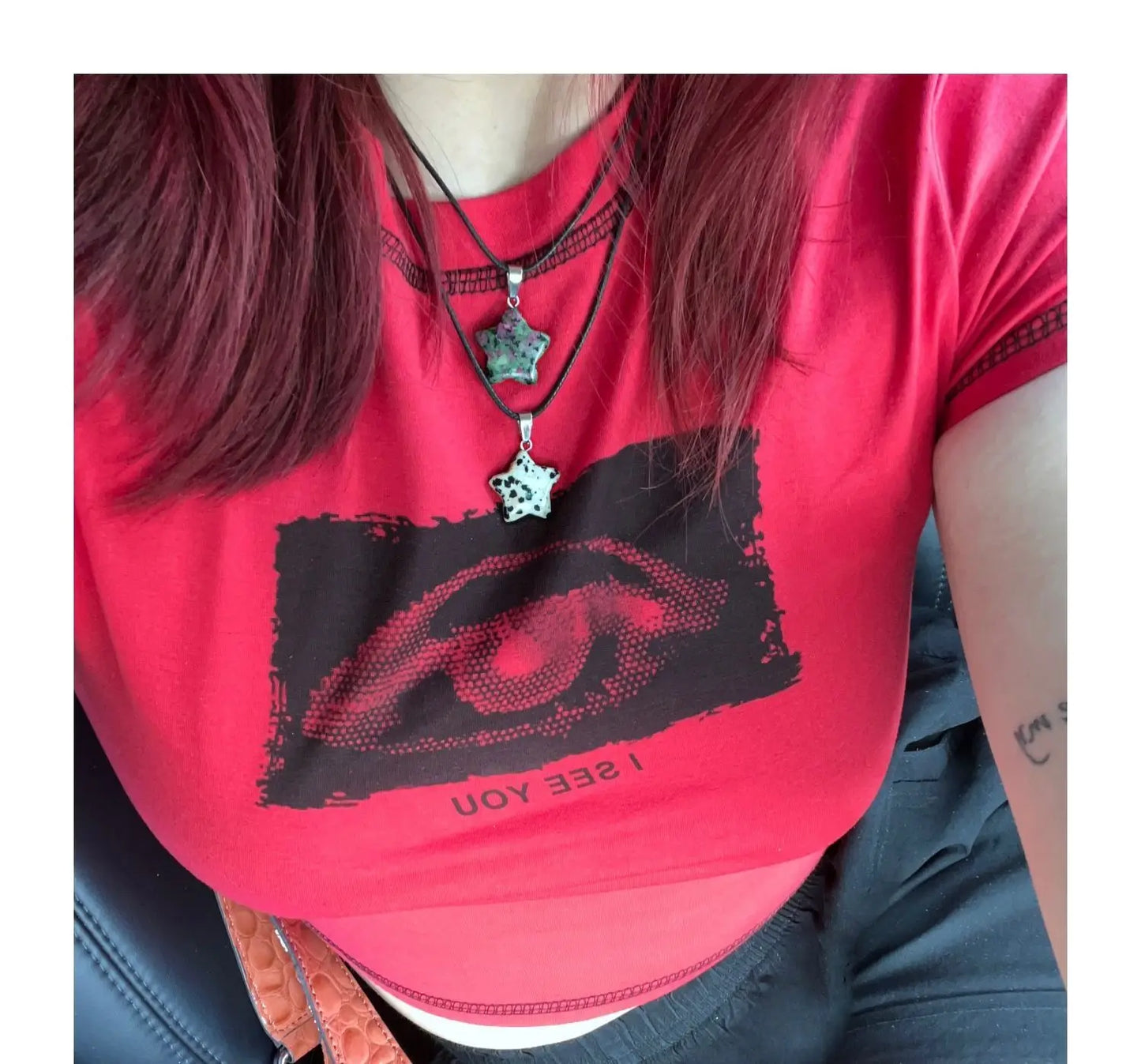 90's / Y2K Natural Stone Star Pendant Necklace Jewelry Gift