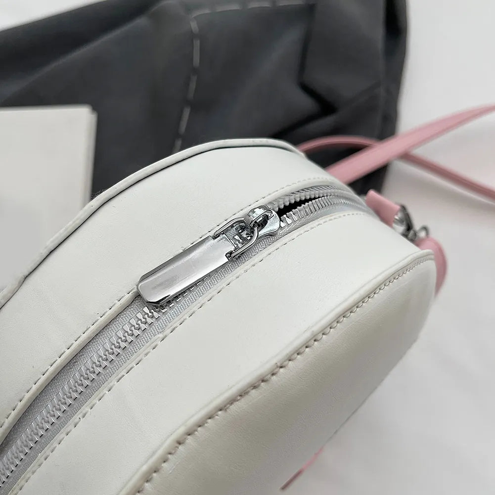 Cute Kawaii Spooky Black or White/ Pink Shoulder Crossbody Bag