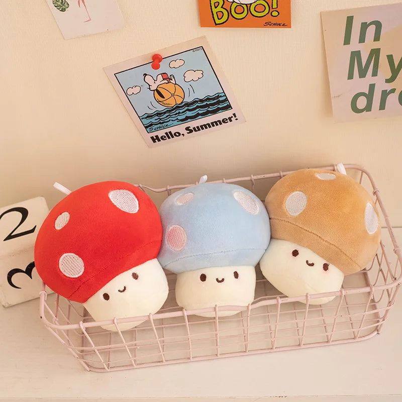 Colorful Cozy Pastel Mushroom Plushie Toy