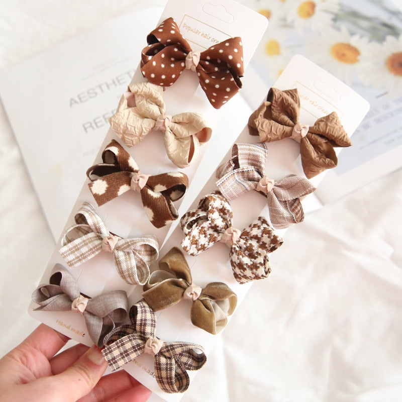 Hair Bow Pins in Neutral Tones (Various Options)
