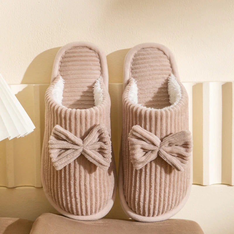 Cosy Bow Soft Slippers