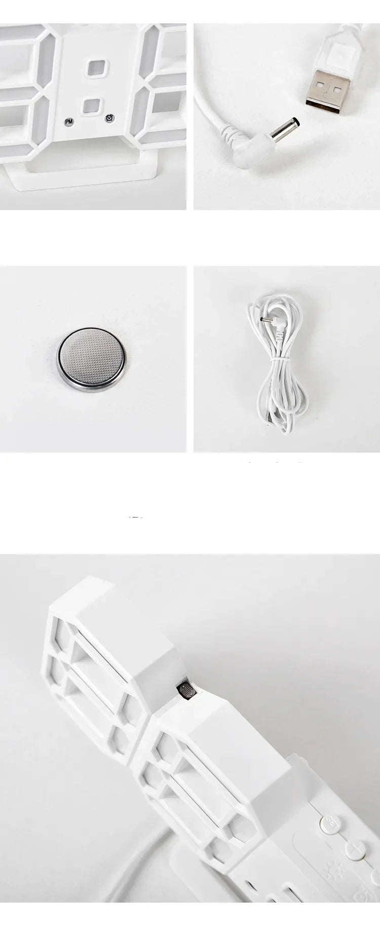 3D Digital Light Up Alarm Clock Wall Decor