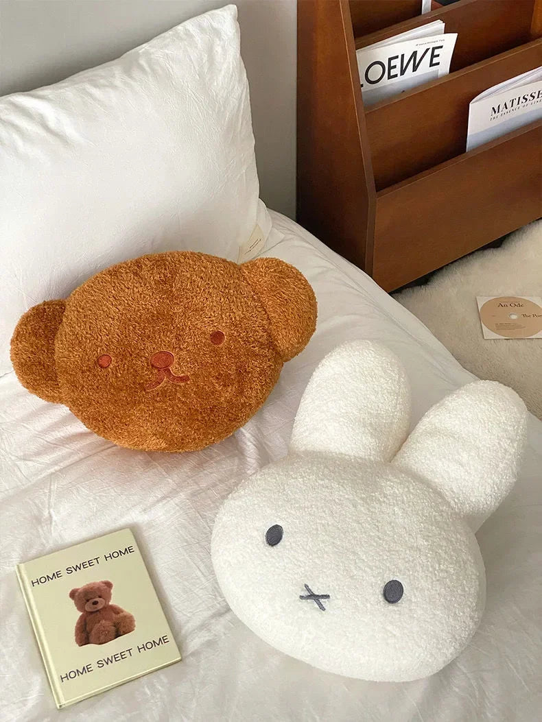 Cozy Kawaii Plush Cute White Rabbit Pillow