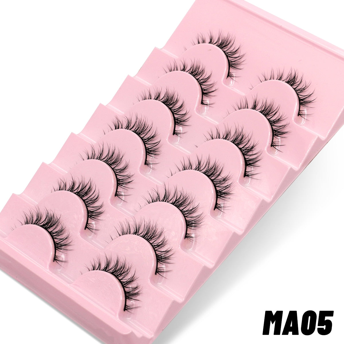 7 Pairs False Eyelashes - Natural Fluffy & Soft, Various Styles