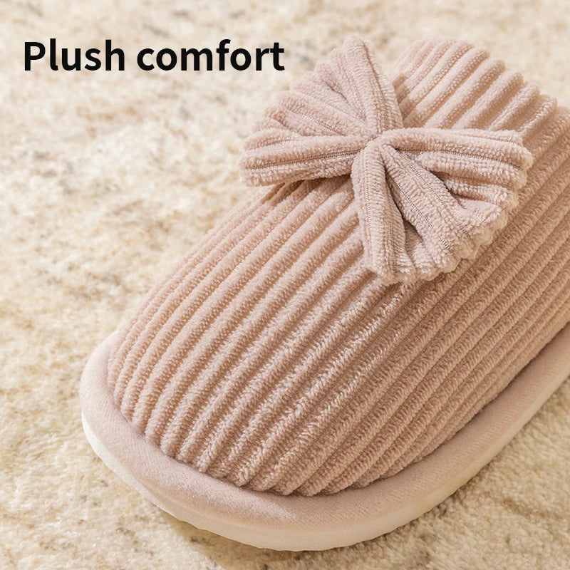 Cosy Bow Soft Slippers