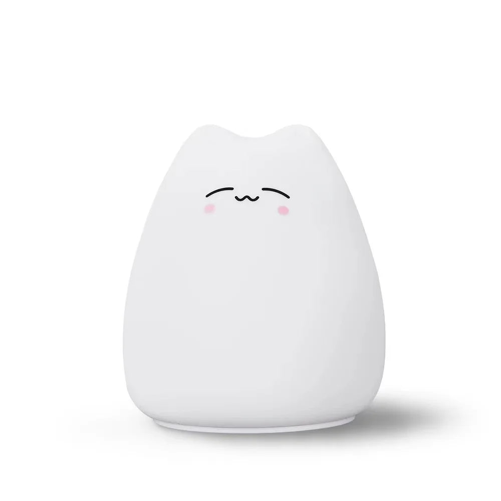Cute Cat Kawaii Cozy LED Colour Changing Night Lamp Touch Sensor