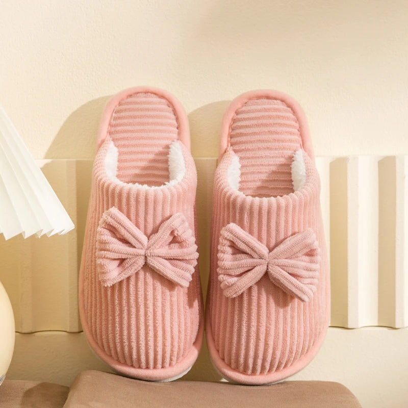Cosy Bow Soft Slippers