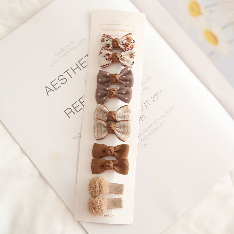 Hair Bow Pins in Neutral Tones (Various Options)