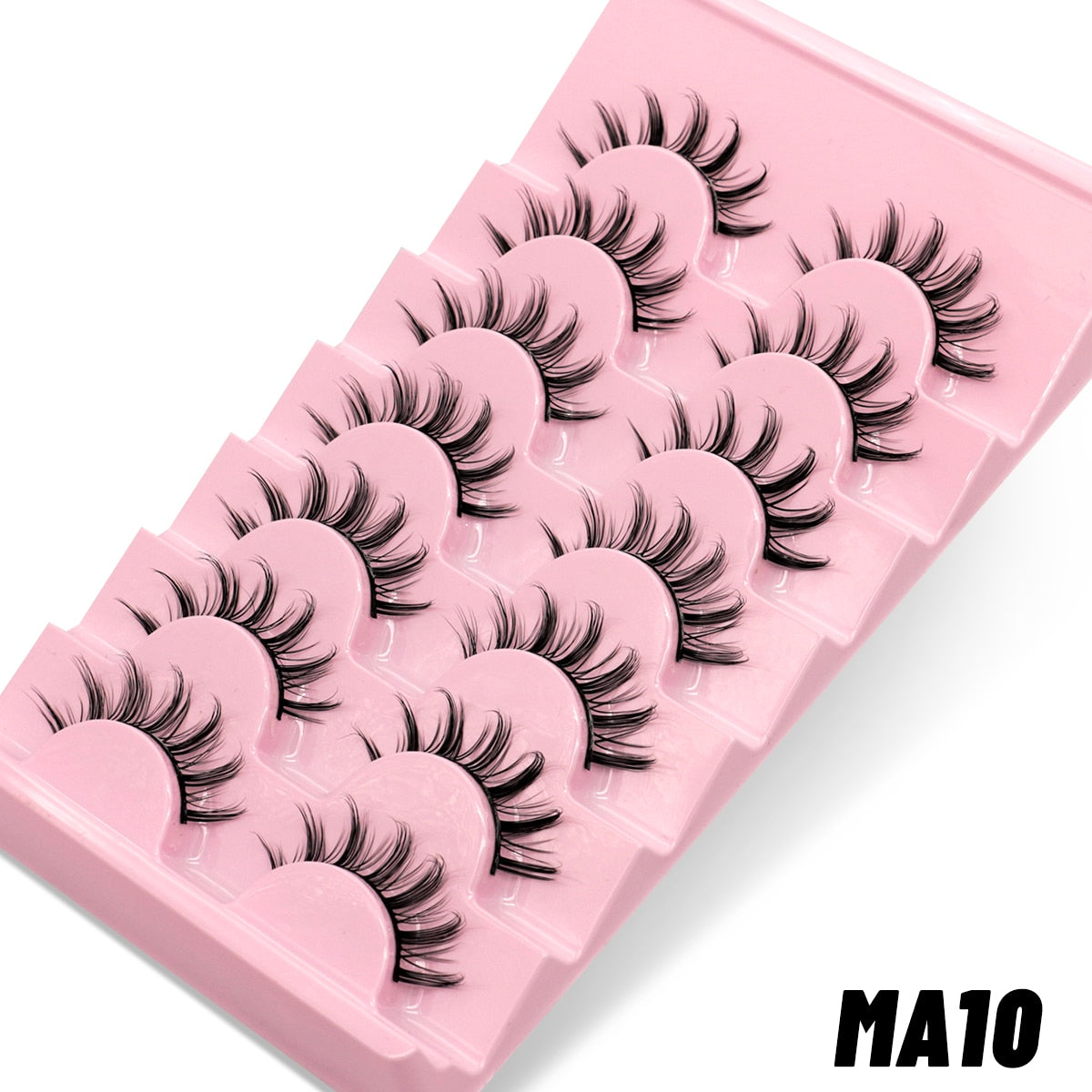 7 Pairs False Eyelashes - Natural Fluffy & Soft, Various Styles