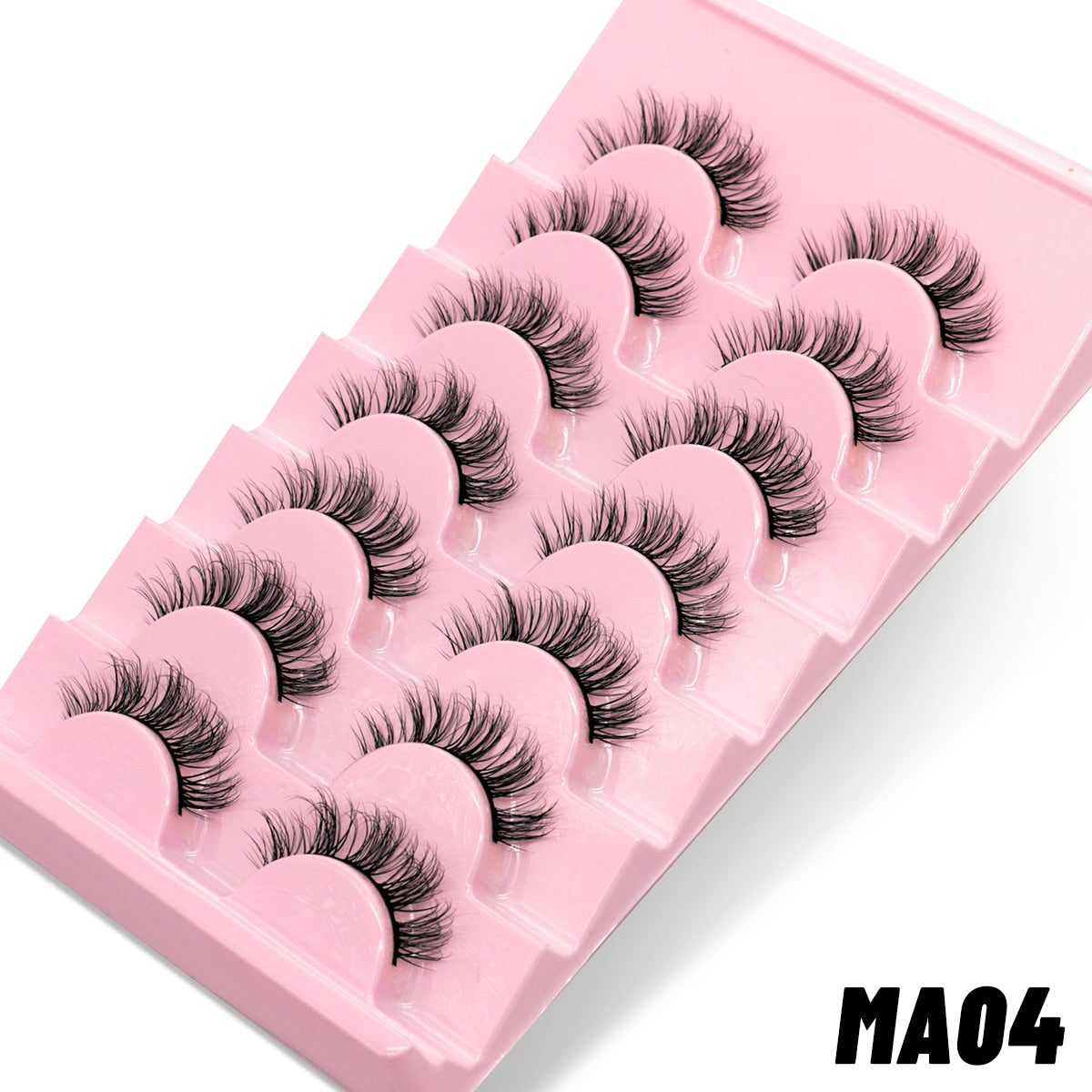 7 Pairs False Eyelashes - Natural Fluffy & Soft, Various Styles