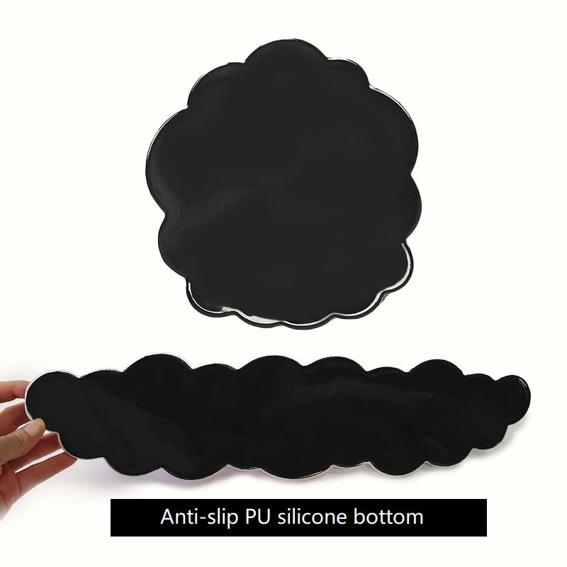 Pastel Ergonomic Cloud Ombre Keyboard Pad, Wrist Pad & Coaster Set