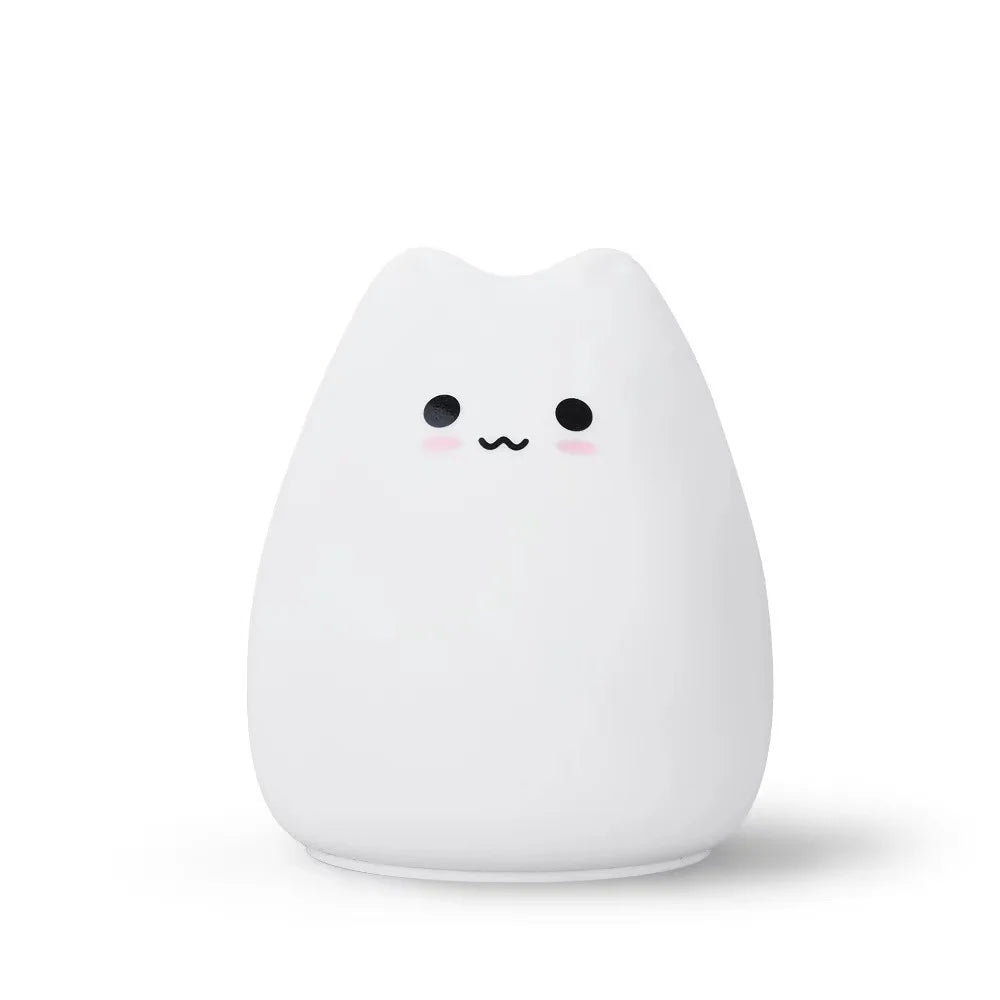 Cute Cat Kawaii Cozy LED Colour Changing Night Lamp Touch Sensor