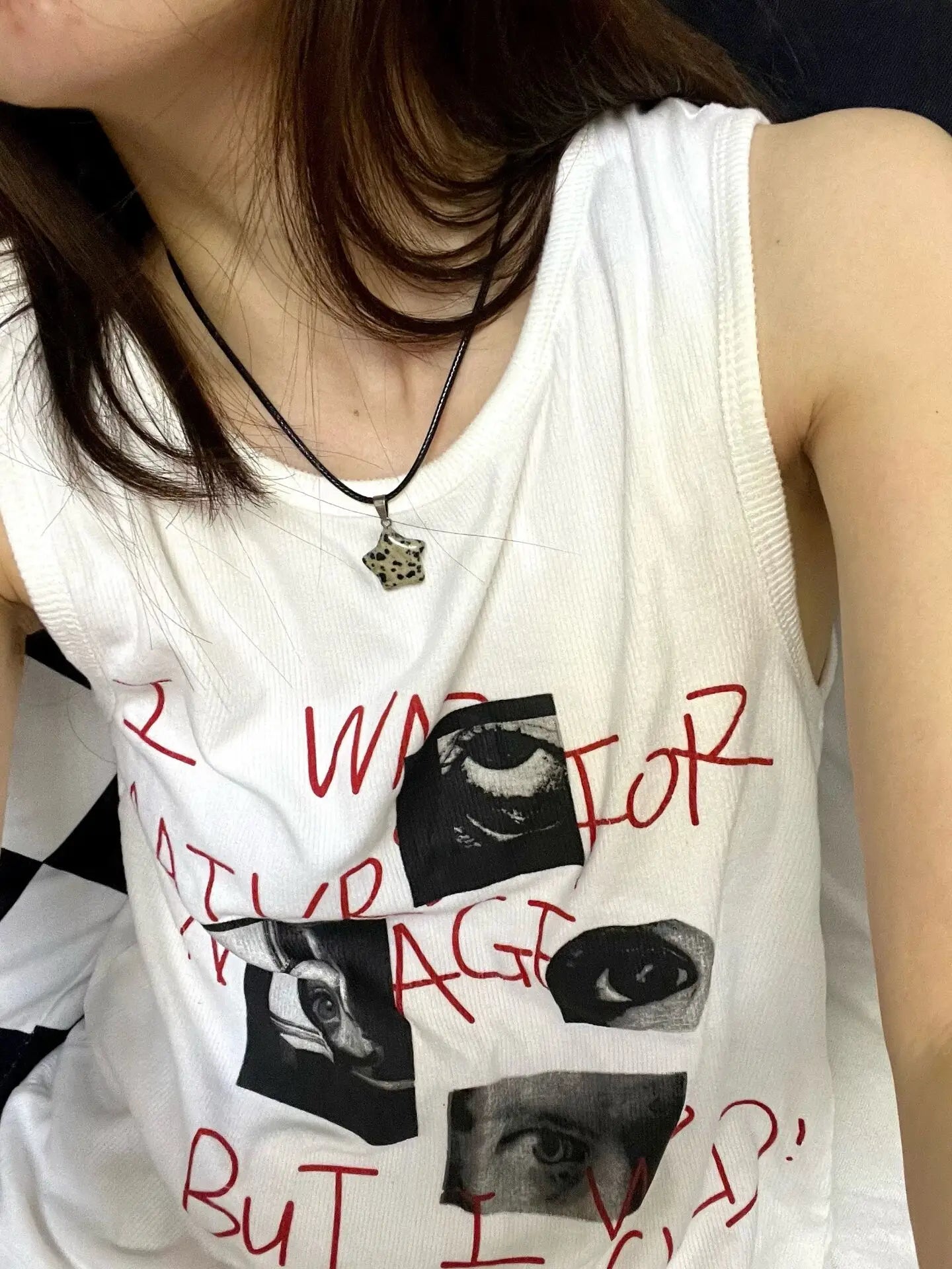 90's / Y2K Natural Stone Star Pendant Necklace Jewelry Gift