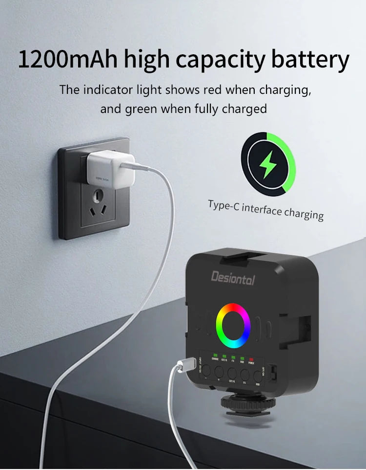 LED Mini RGB Camera Hot Boot Fill Light