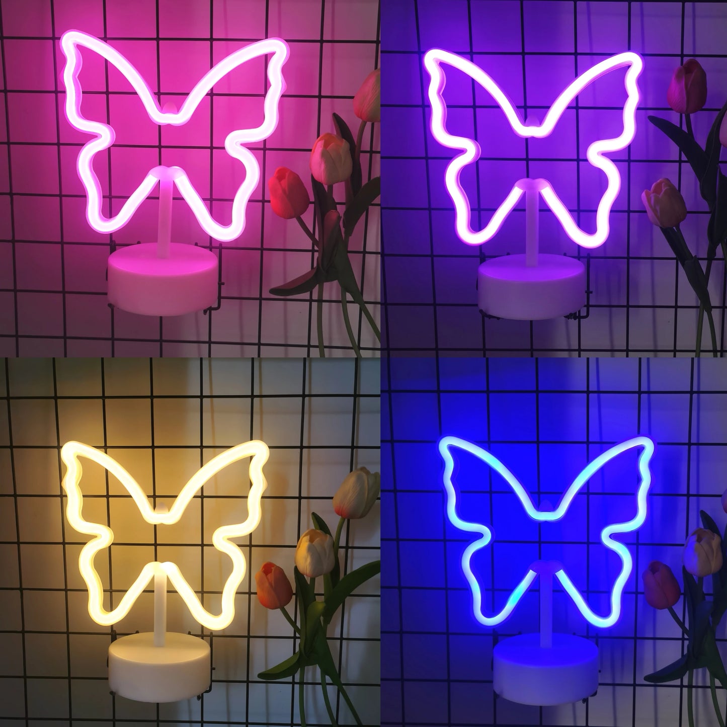 Colorful Desktop Butterfly Neon Light