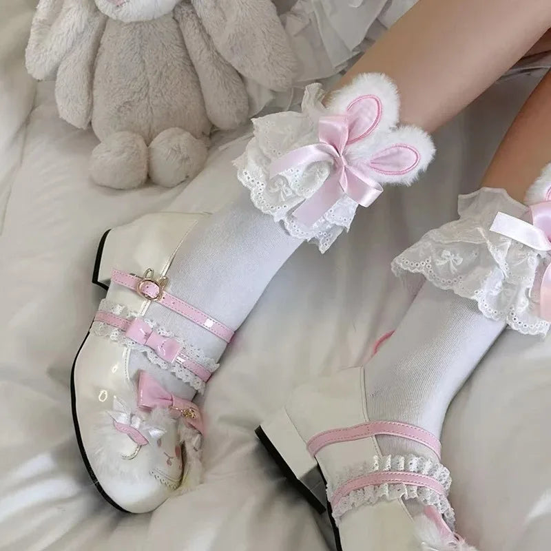 Lace Harajuku Lolita Rabbit Ear Socks