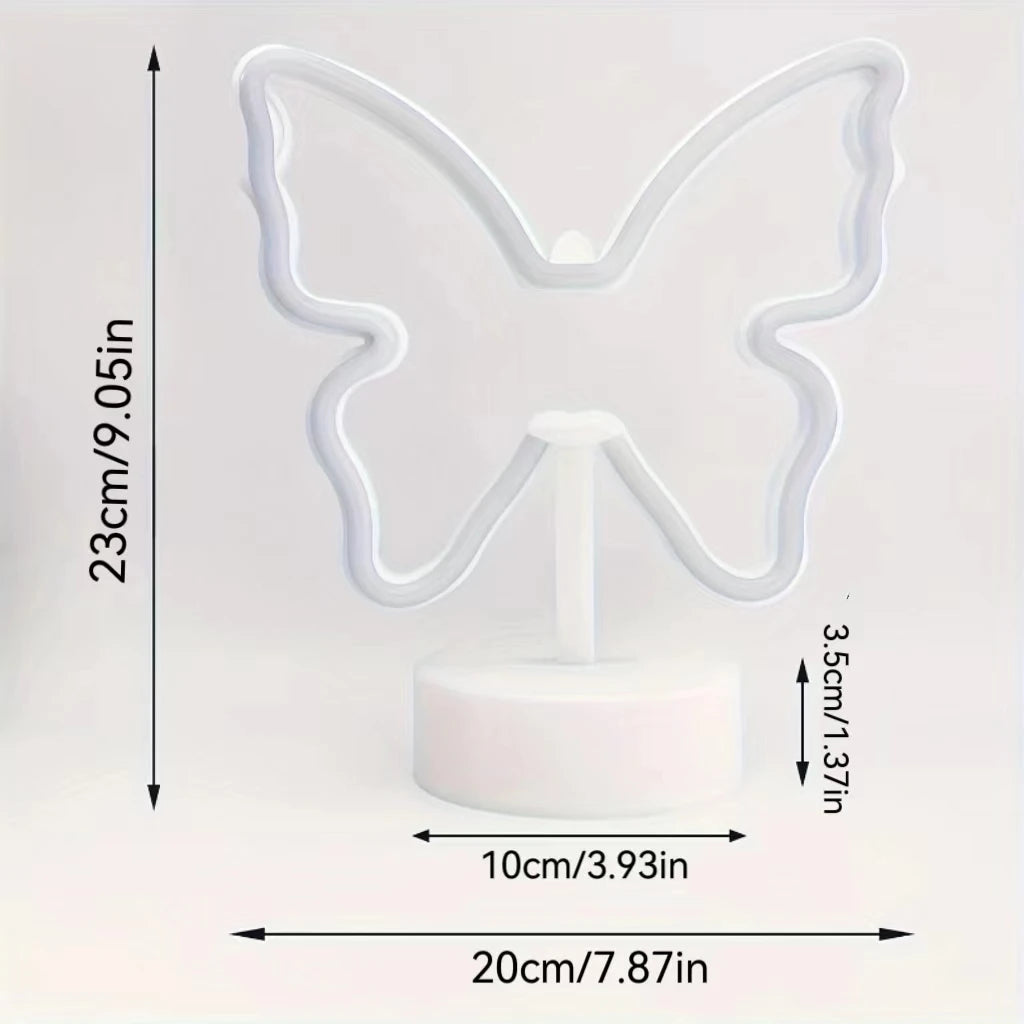 Colorful Desktop Butterfly Neon Light