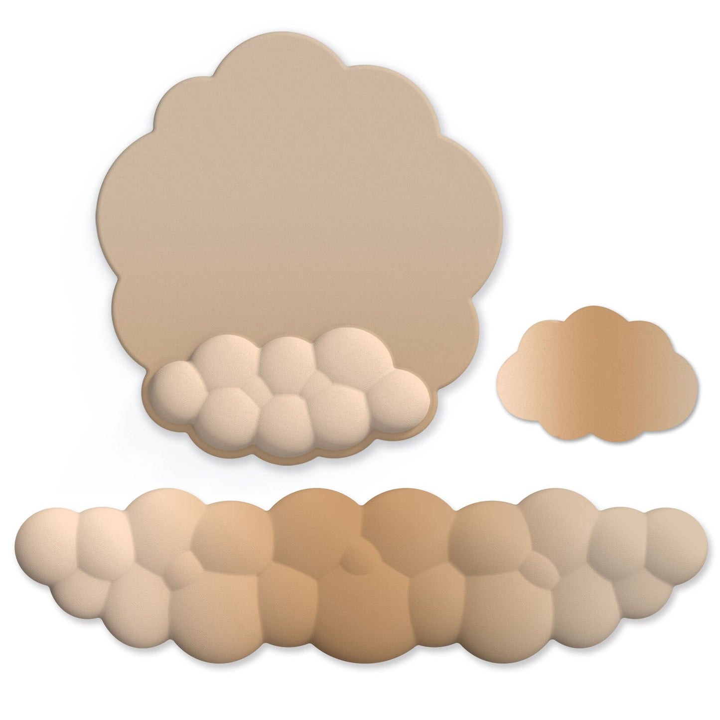 Pastel Ergonomic Cloud Ombre Keyboard Pad, Wrist Pad & Coaster Set