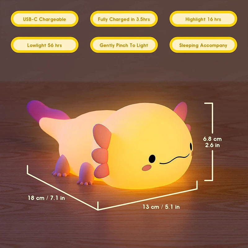 Cute Axolotl Night Light l