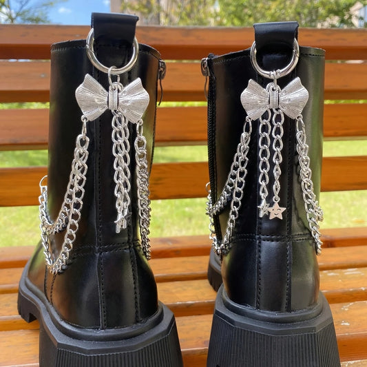 2 pieces of Bow Chain Star Shoe / Boot Chains