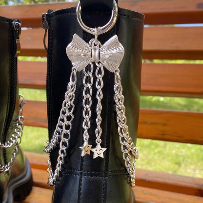 2 pieces of Bow Chain Star Shoe / Boot Chains
