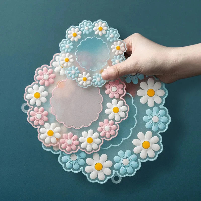 Kawaii Pastel Daisy Mug Placemat Coaster