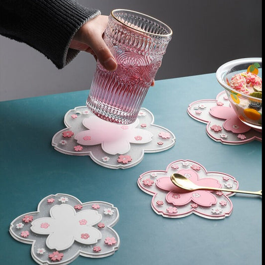 1pc Kawaii Japan Style Sakura Coffee Cup Coaster