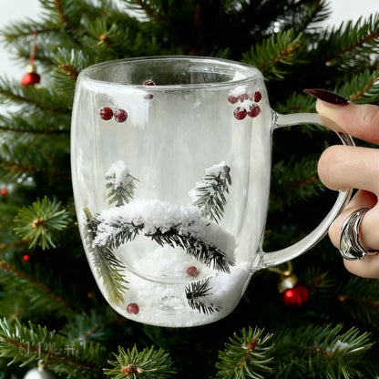 350ML Transparent Chrismas Glass Cup