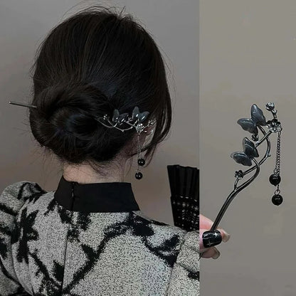 Butterfly Flower Tassel Hairsticks