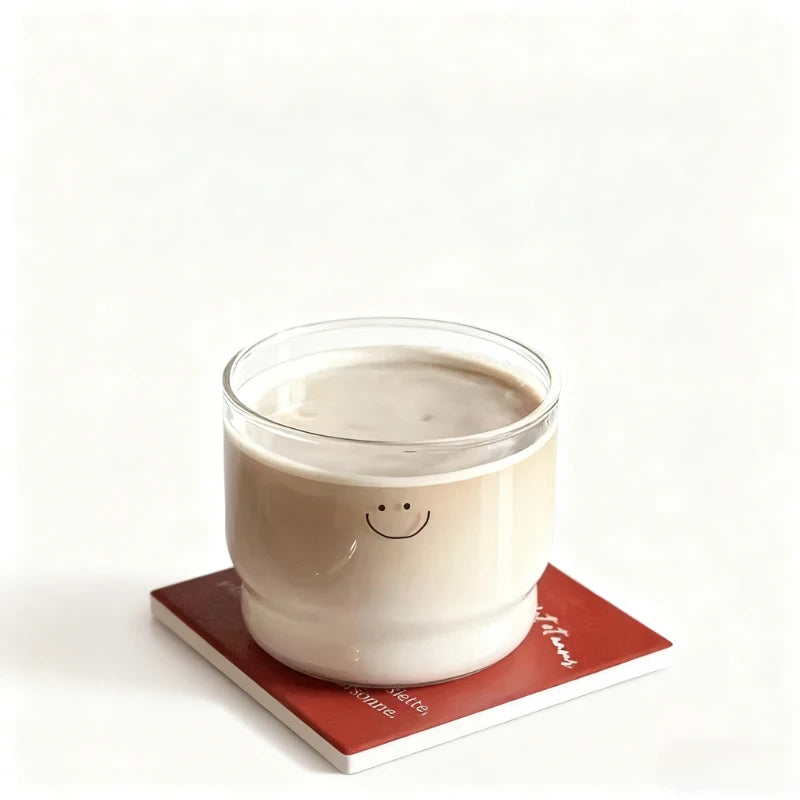 Cute Trendy Love Heart Happy Drinking Glass