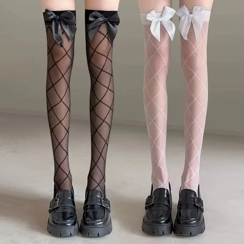Knee High Bow Socks Stockings