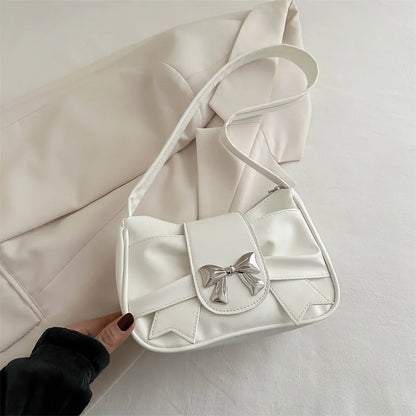 Sweet Bow Small Underarm Bag PU Leather