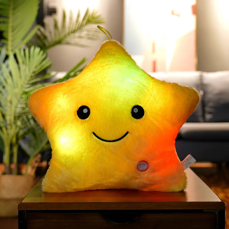 Star Multicoloured Light Up Stuffed Cushion 30cm