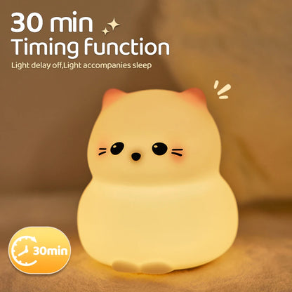 Cat Night Light USB Rechargeable Room Decor