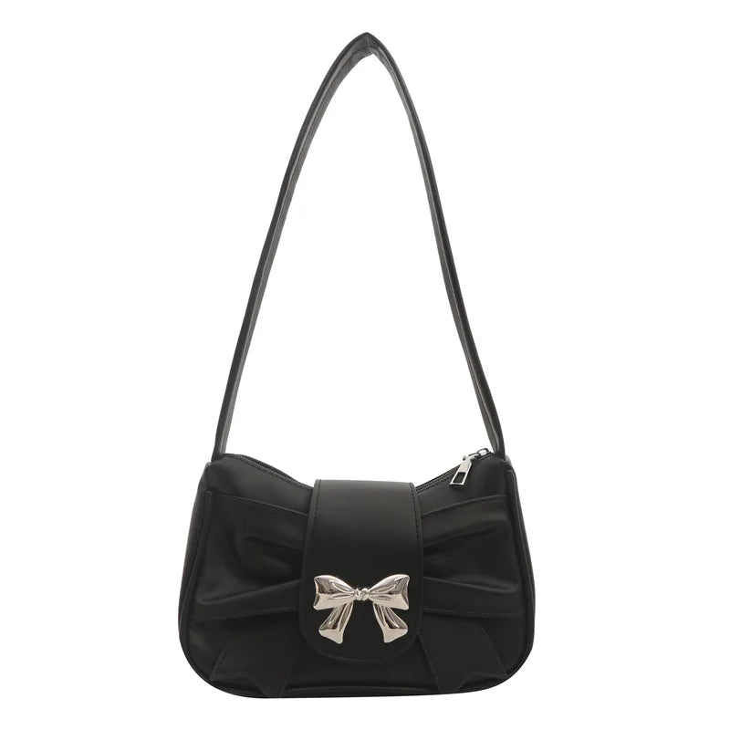 Sweet Bow Small Underarm Bag PU Leather