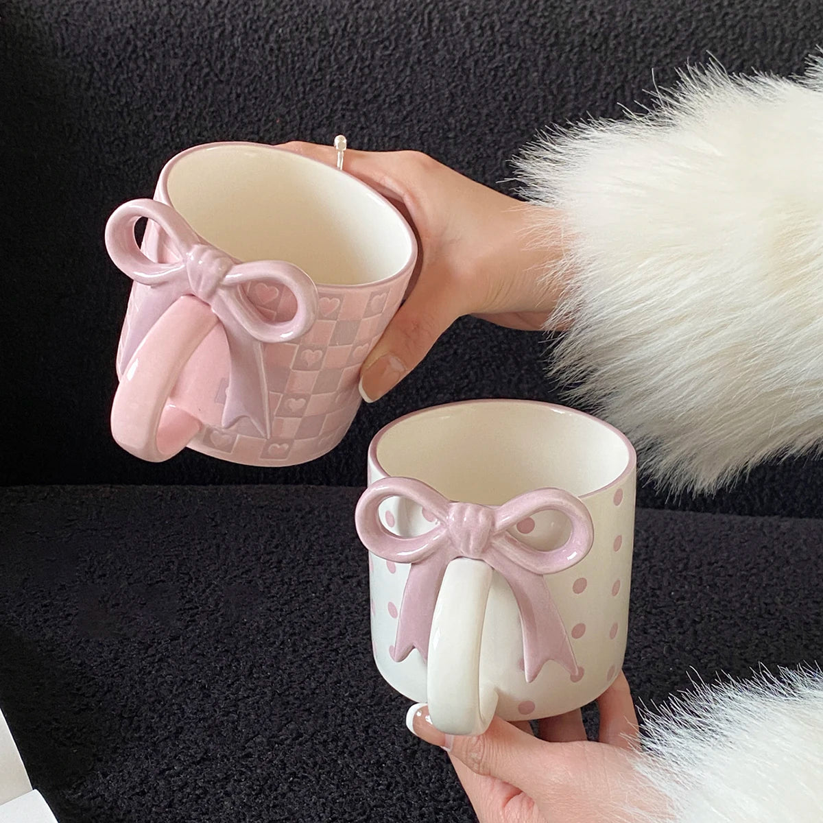 Bow Heart Ceramic Coffee & Tea Mug