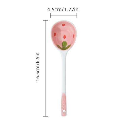 Kawaii Strawberry Ceramic Spoon