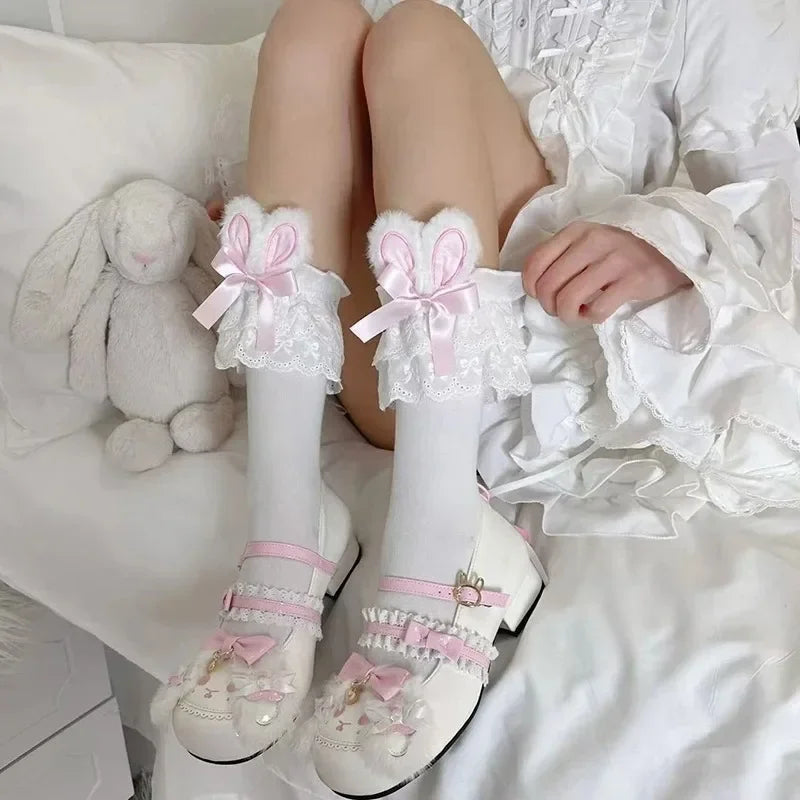 Lace Harajuku Lolita Rabbit Ear Socks